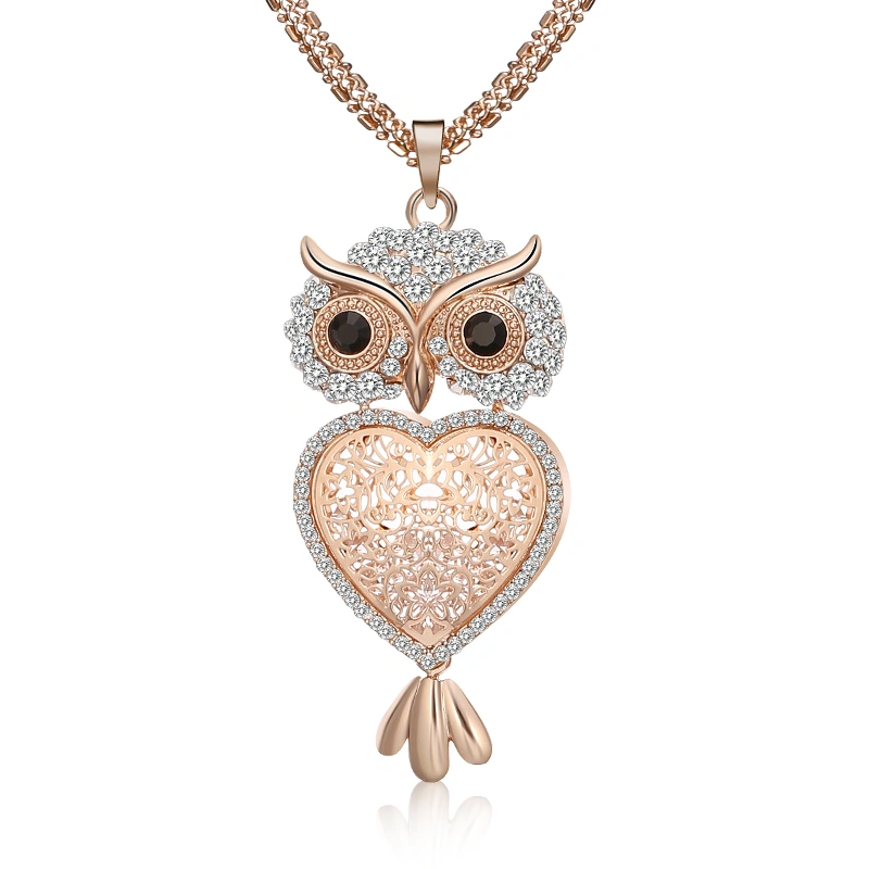 Golden owl necklace