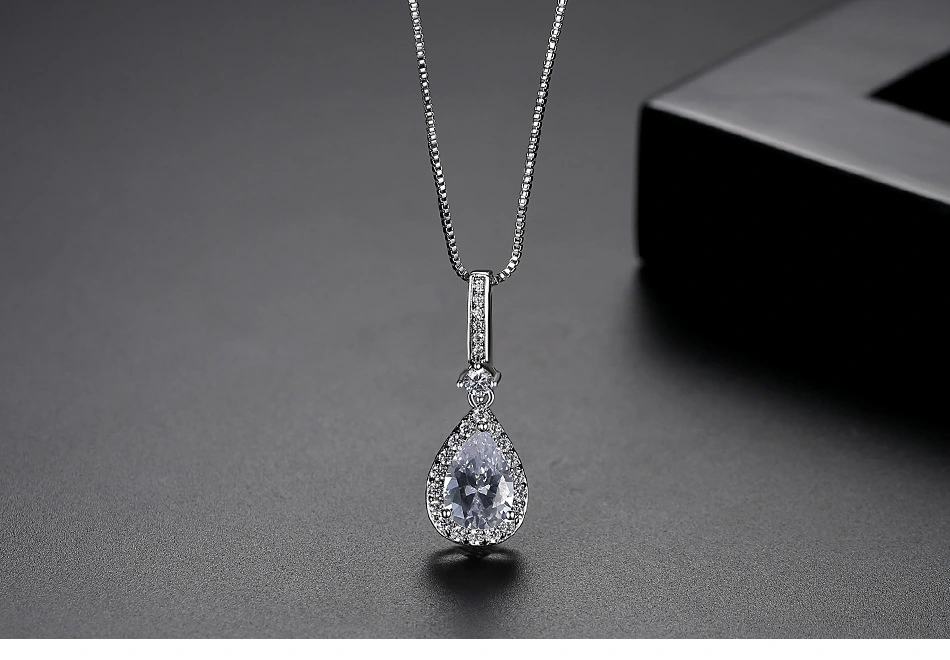 Copper set zirconium pendant necklace necklace wholesale