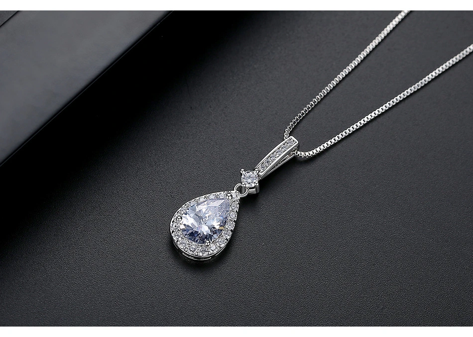 Copper set zirconium pendant necklace necklace wholesale