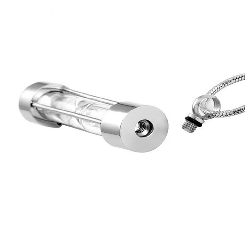Glass Hourglass Casket Necklace Can Be Opened With Perfume Bottle Pendant