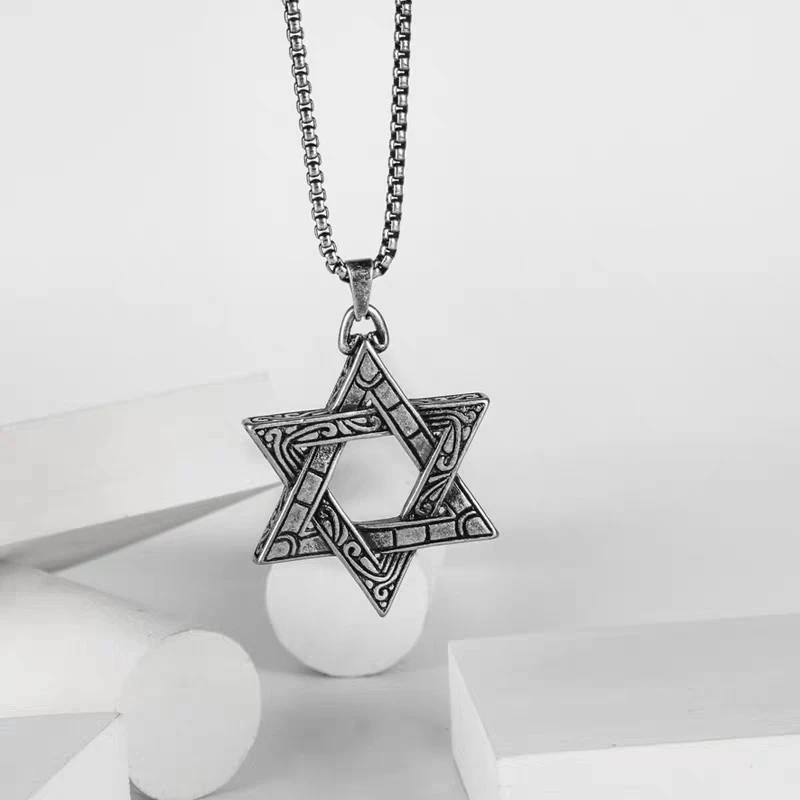 Six-Pointed Star Six-Pointed Star Pendant Personality Retro Hip Hop