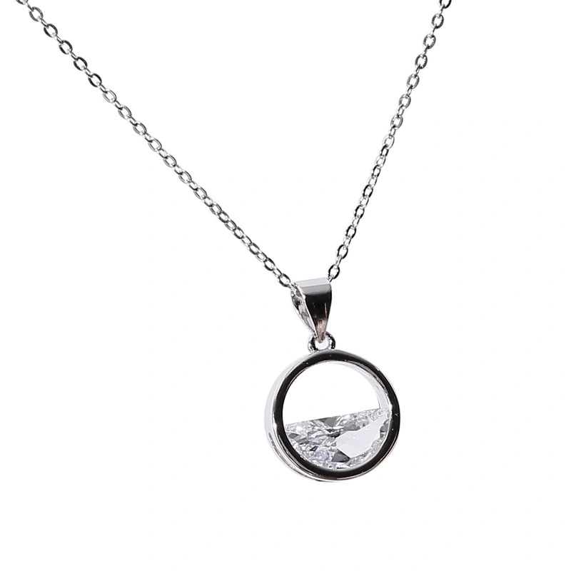 Creative Small Fresh Half Circle Water Drop Pendant Necklace