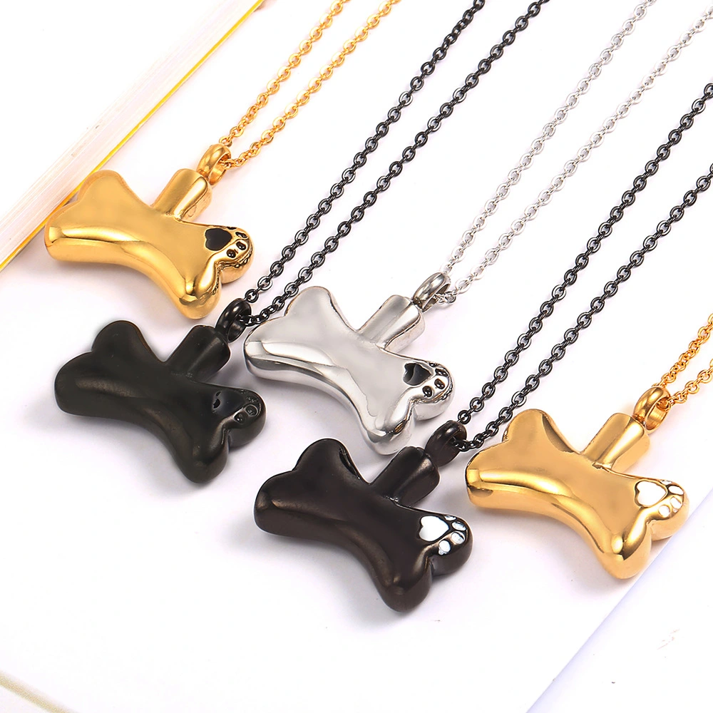 Chain Necklace Bone-Pendant Fashion Jewelry Neck-Gifts Stainless-Steel Wholesale Women