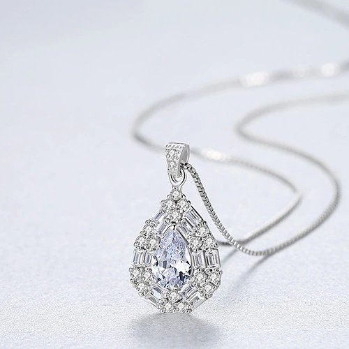 S925 Full Body Sterling Silver Inlaid 3A Zircon Female Necklace