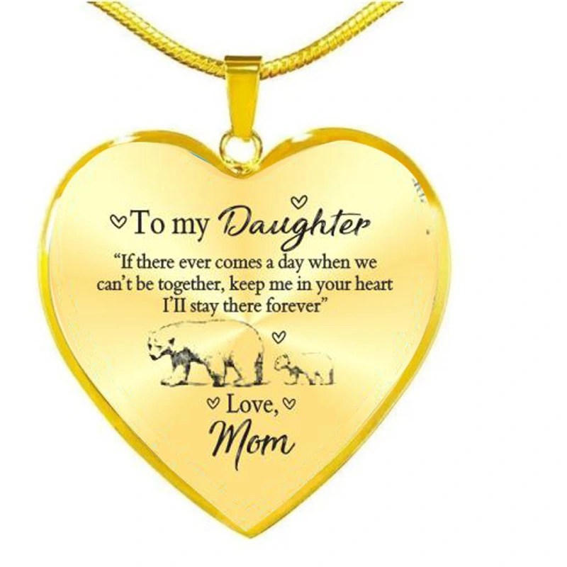 Daughter neck chain pendants Mother's Day Thanksgiving necklaces jewelry 