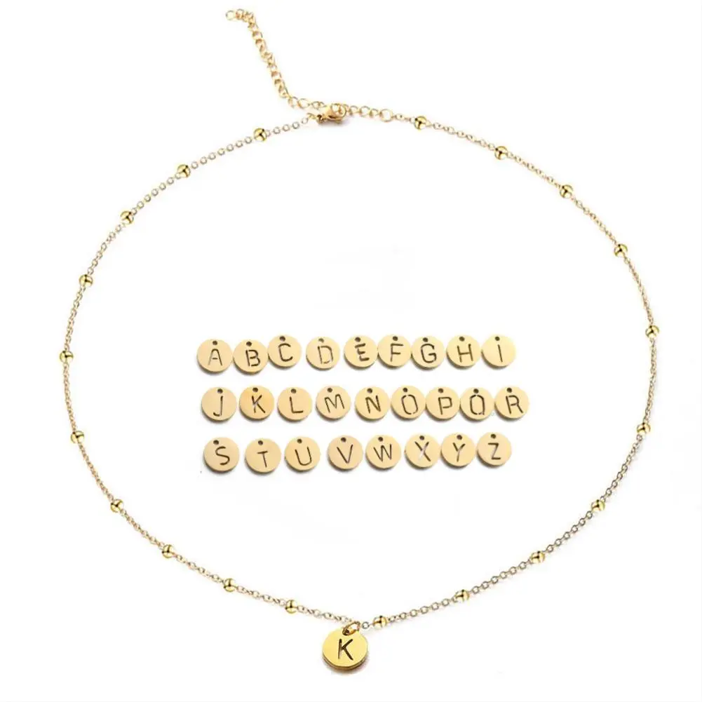 26 Uppercase English Letters Short Necklace