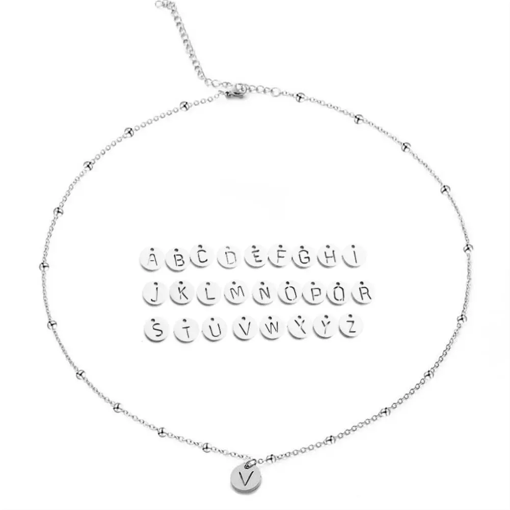 26 Uppercase English Letters Short Necklace