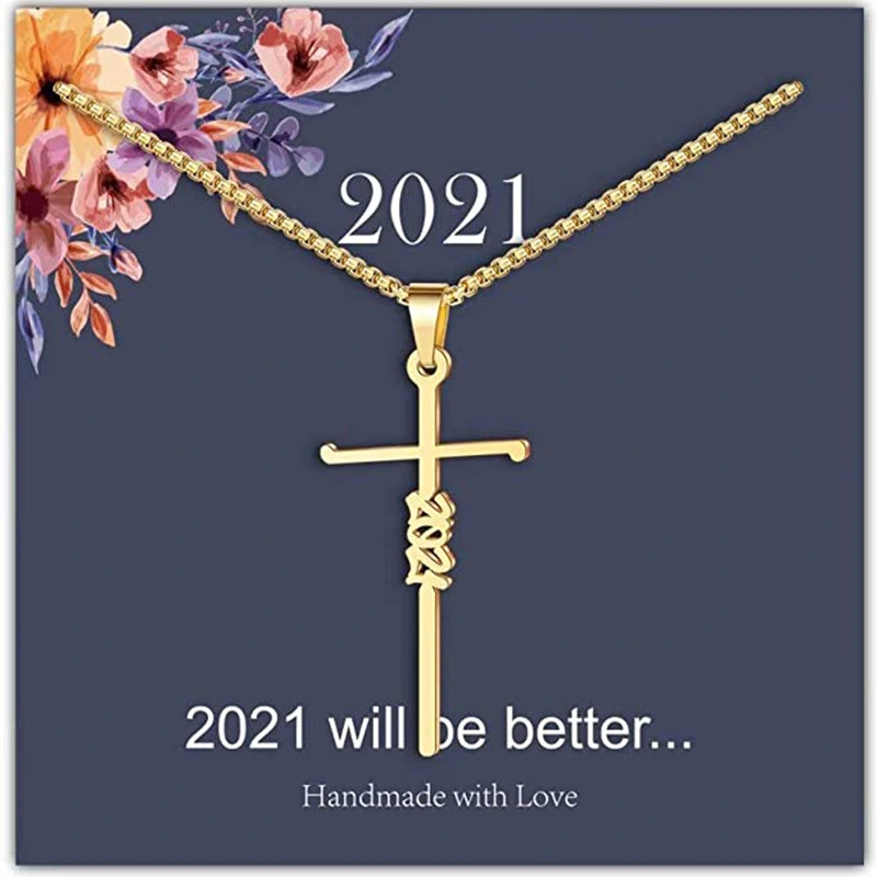  Number Necklace Golden Year Necklace Clavicle Chain