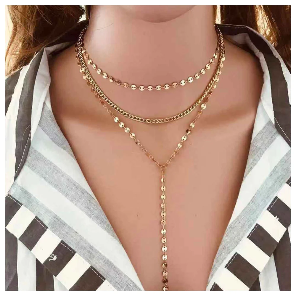 Fashion Sequin Personality Women's Necklace