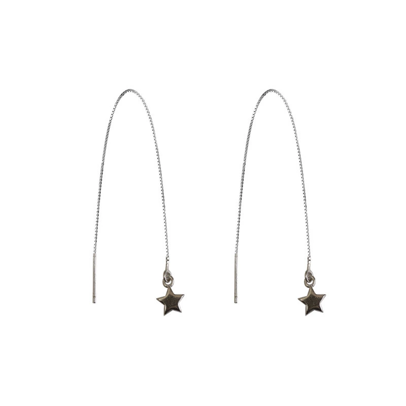 Five-Pointed Star Minimalist Silver Earrings Earrings