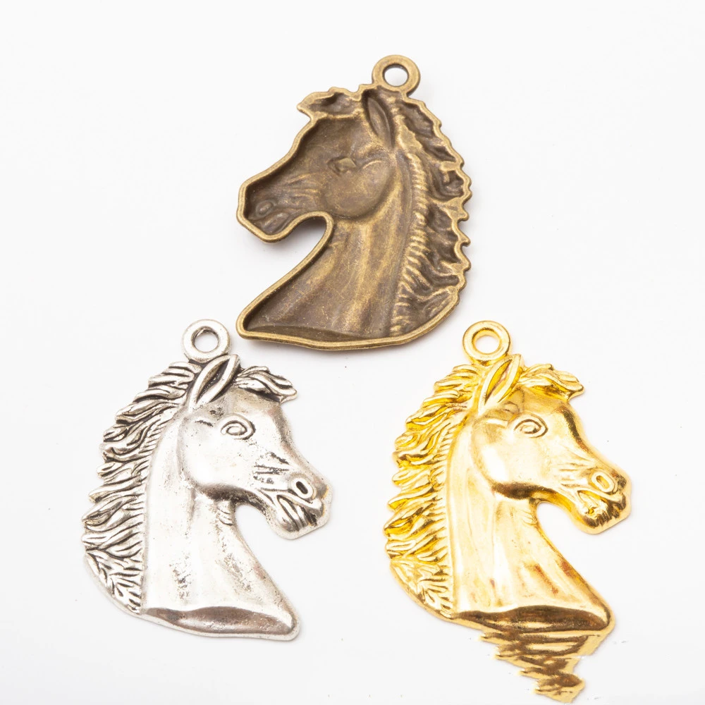 Diy Jewelry Accessories Retro Alloy Horse Head Pendant Pendant