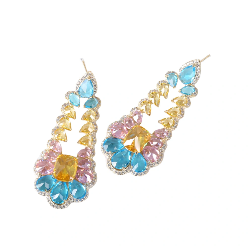 New European And American Fashion Trends Gradually Change Color Earrings