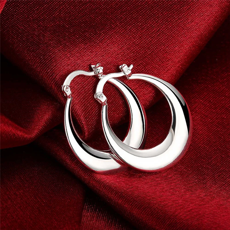 Personalized Crescent Earrings Silver Earrings
