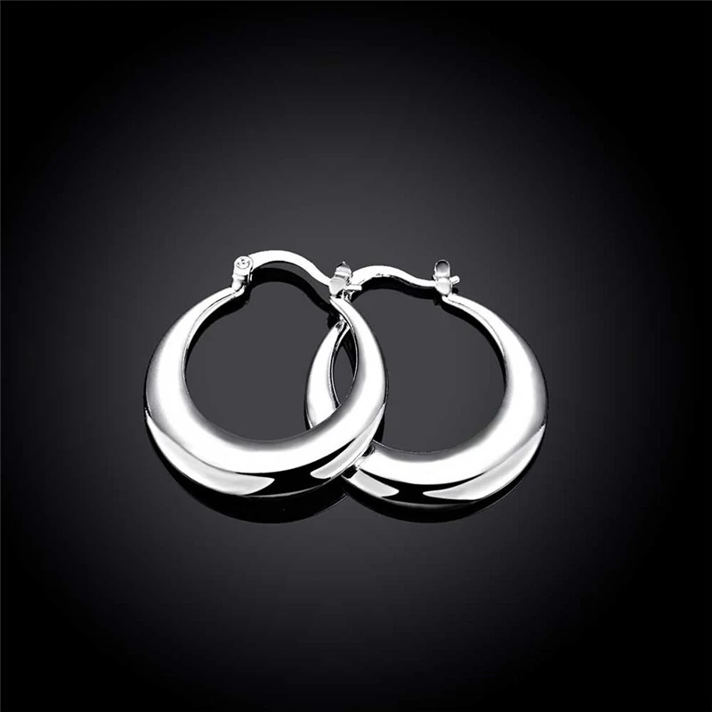 Personalized Crescent Earrings Silver Earrings