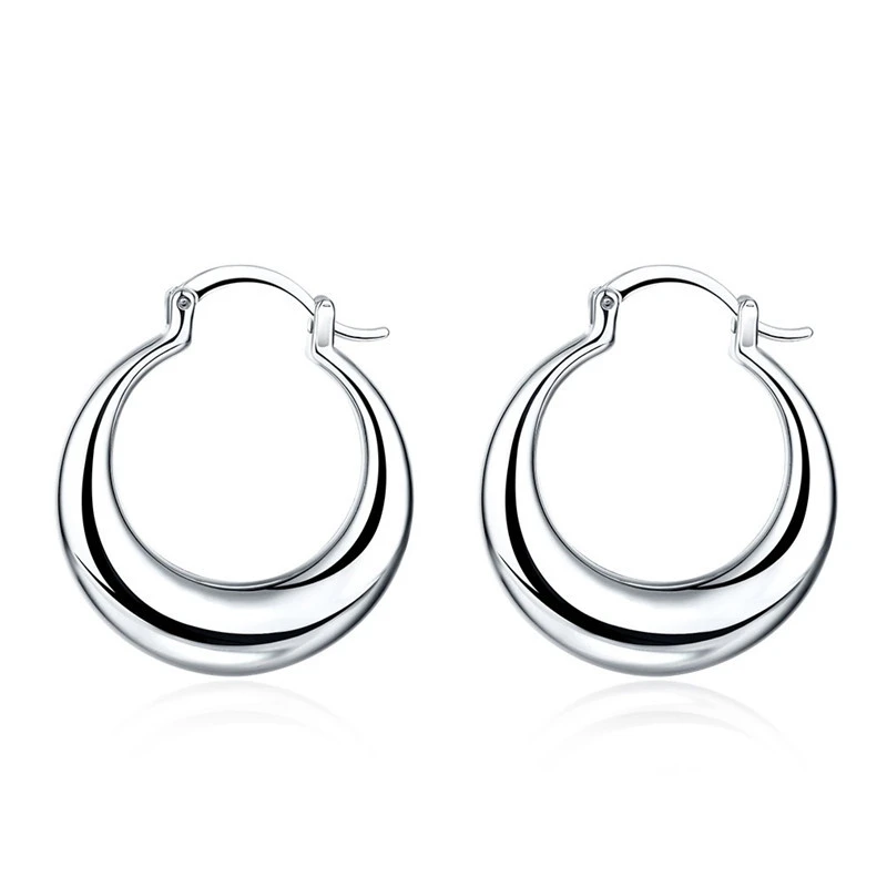 Personalized Crescent Earrings Silver Earrings