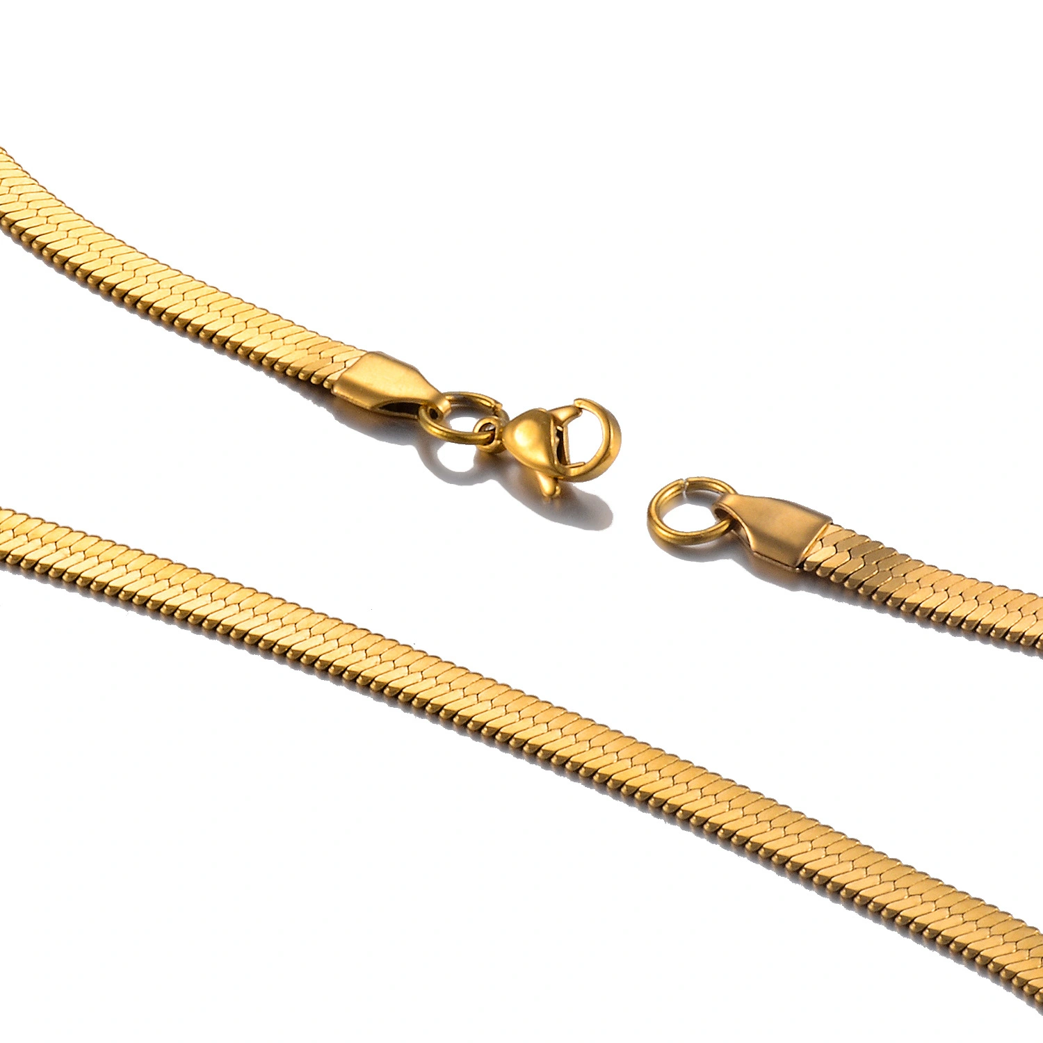 Copper Plated Real Gold INS Necklace Simple Clavicle Chain