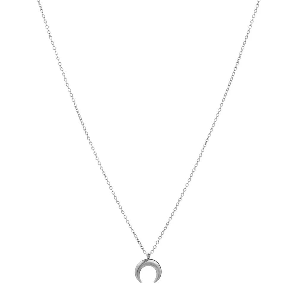 Korea Fashion Trend Simple Moon Pendant Necklace