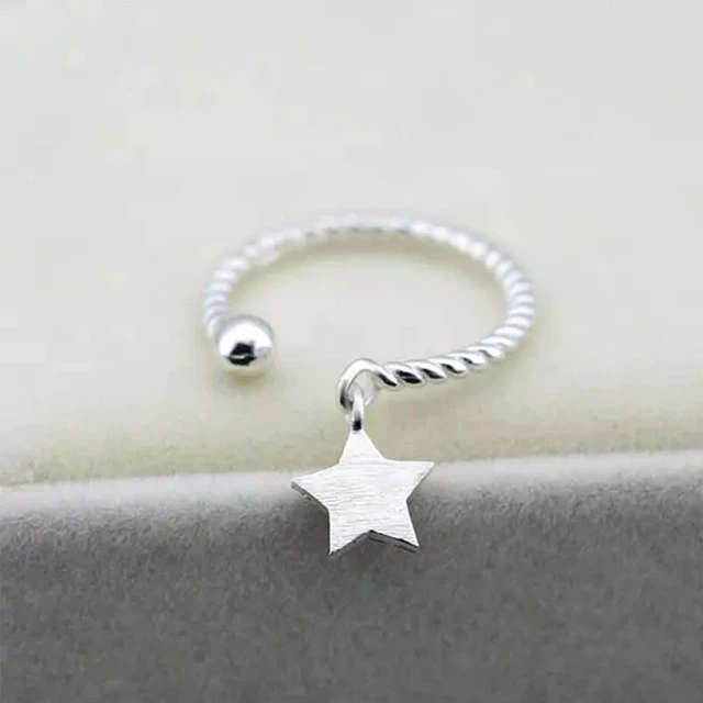 Brushed Star Ring Korean Version