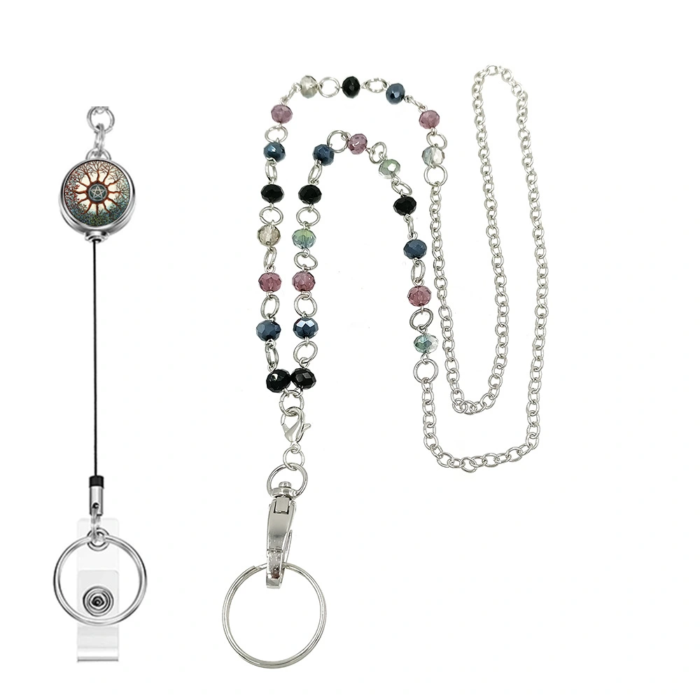 Glass Bead Mobile Phone Key Lanyard