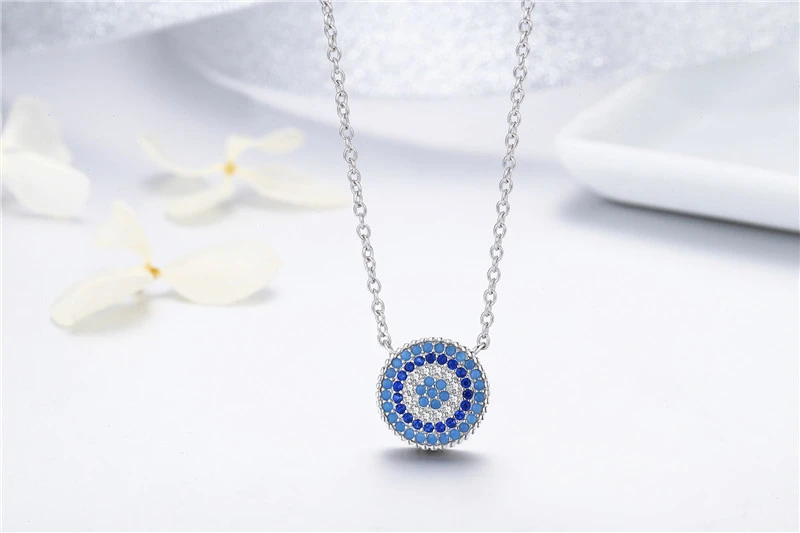 European And American Blue Movement S925 Sterling Silver Necklace