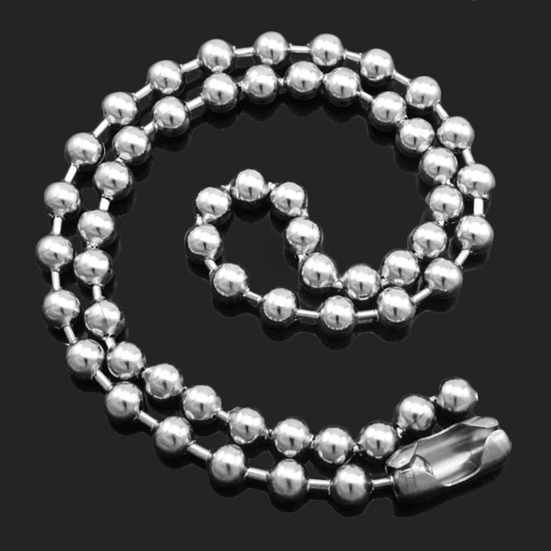 Bead Chain Ball Necklace Women's Necklace Long 40cm-60cm Men's Jewelry Chain Necklace