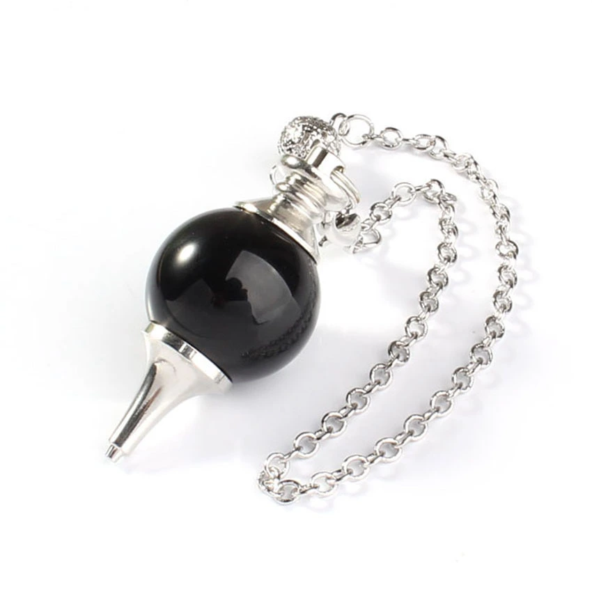 Cross-Border Foreign Trade Crystal Ball Pendant Spirit Pendulum Red Agate Pendant Necklace Female Ethnic Style Turquoise Necklace Spirit Pendulum