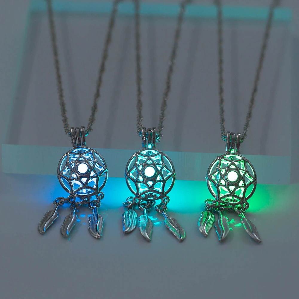 Dream Catcher Luminous Necklace Fashion Personality Christmas Sweater Chain