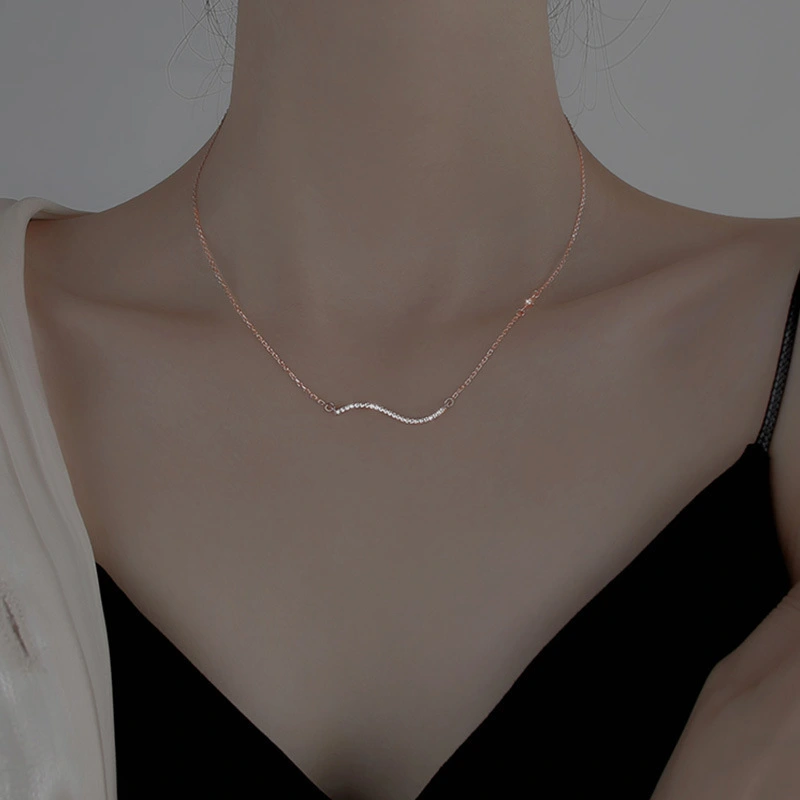 Sterling Silver Light Luxury Niche Design Sense Clavicle Chain Ins Cold Wind New Style