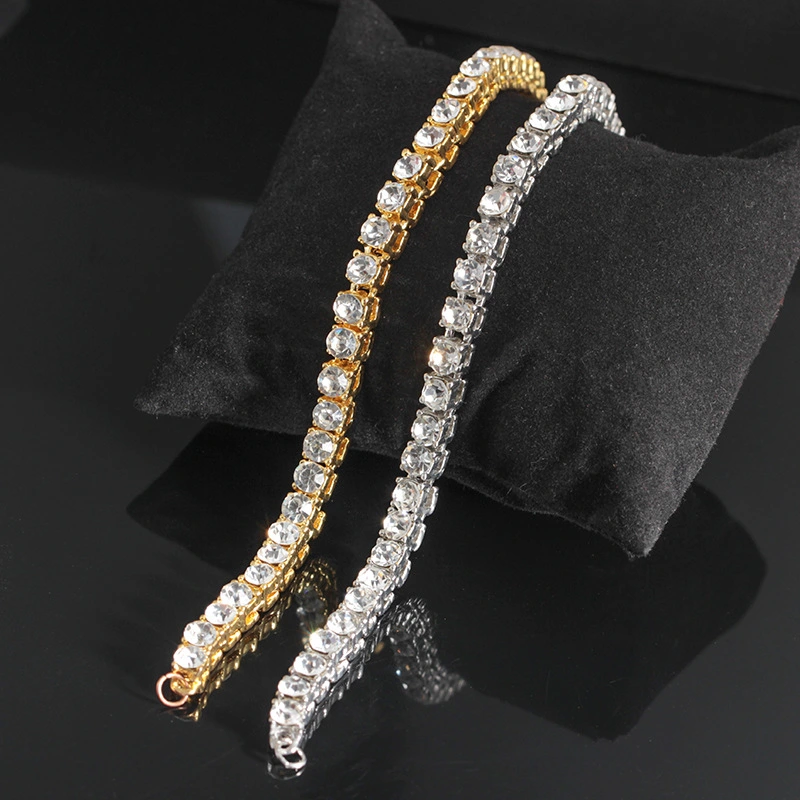 Fashion Hip-Hop Single Row Diamond Bracelet For Men