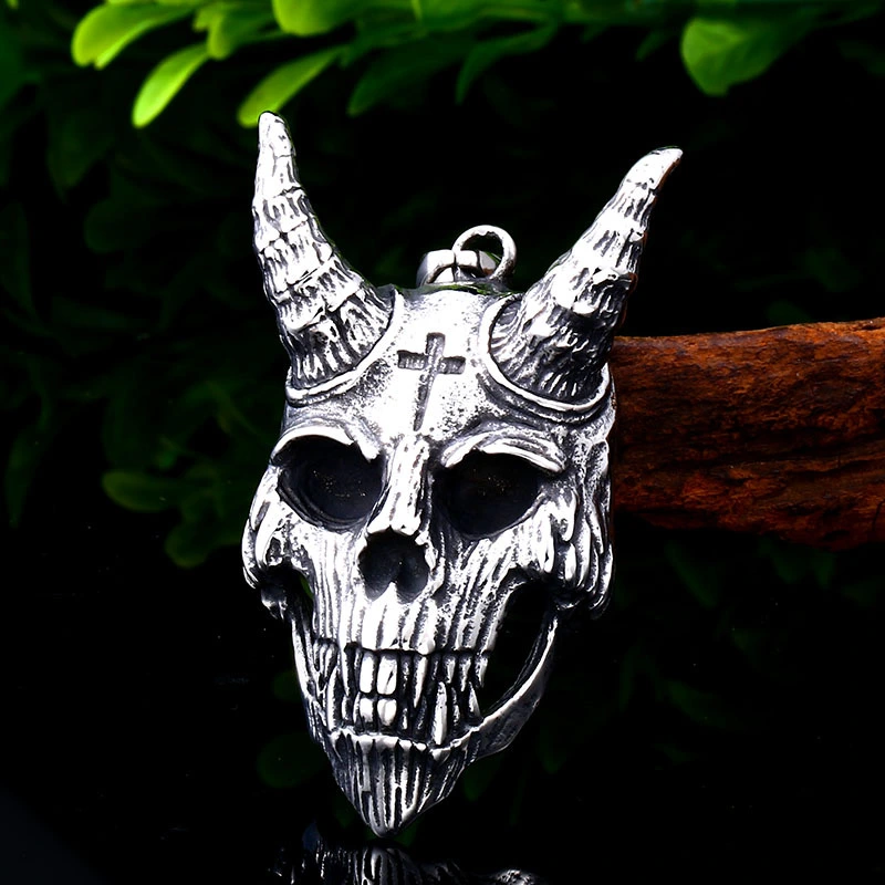 Stainless Steel Pendant Punk Sheep Skull Pendant