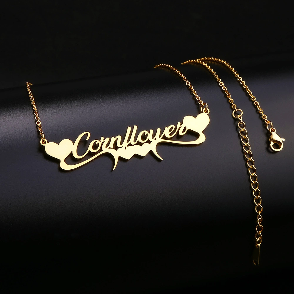 Stainless Steel Cut Heart-shaped Necklace Women