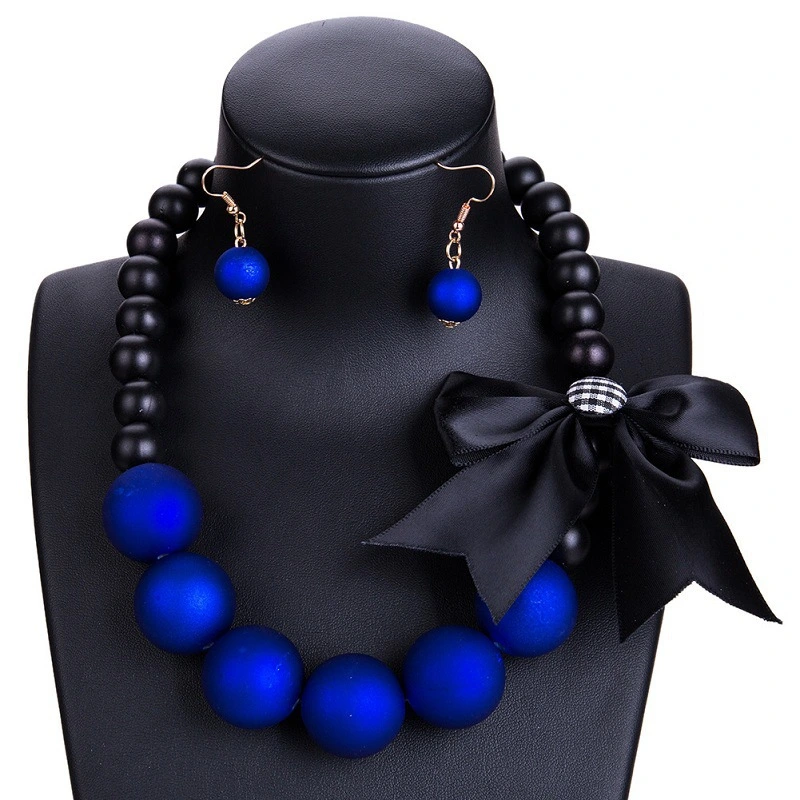 Bowknot Resin Necklace Set