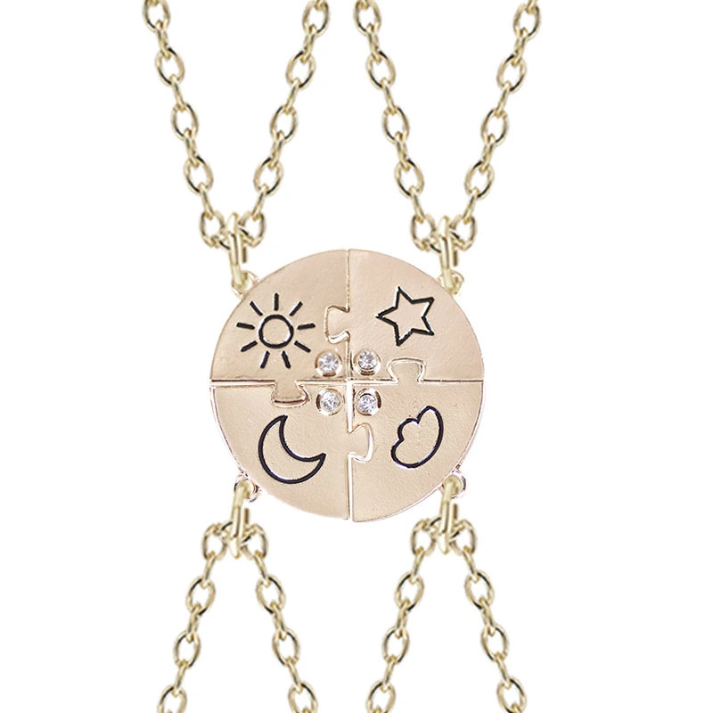 All-match Star Sun Moon Cloud Series Girlfriend Stitching Necklace