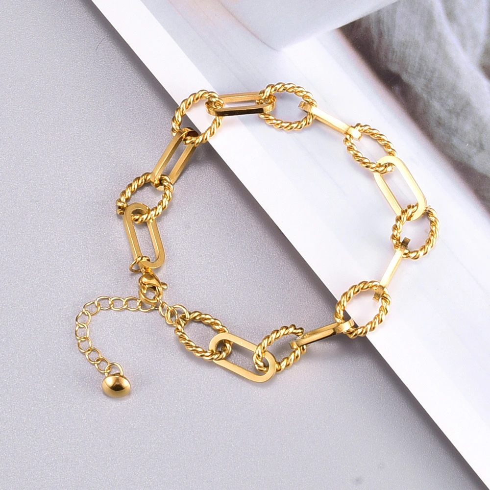 Simple Thick Chain Bracelet Personality Titanium Steel Geometric Bracelet