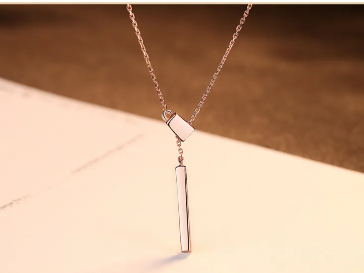 Sterling Silver Pendant Necklace New Korean Style Simple