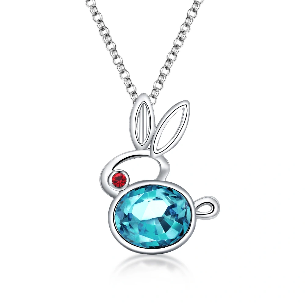 Wholesale Fashion Diamond Rabbit Necklace Stone Jewelry Multiple Pendants Necklace