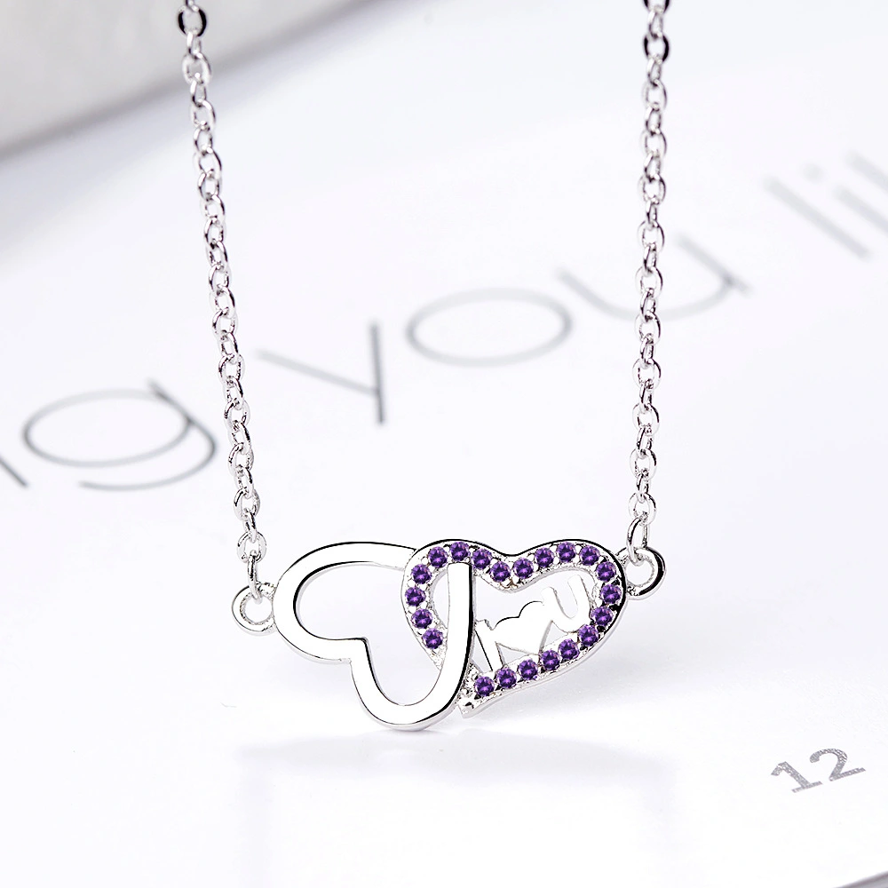 Heart Jewelry Love Necklace Women Korean Fashion