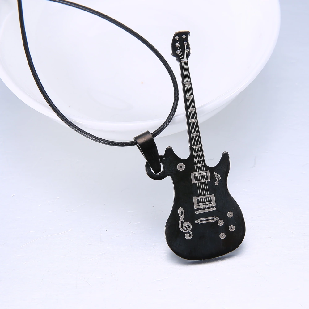 European And American Hot Style Stainless Steel Guitar Necklace