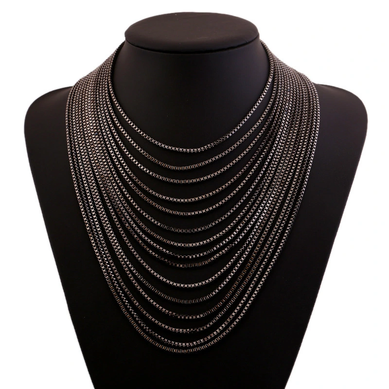 European And American Atmospheric Metal Necklace Multilayer