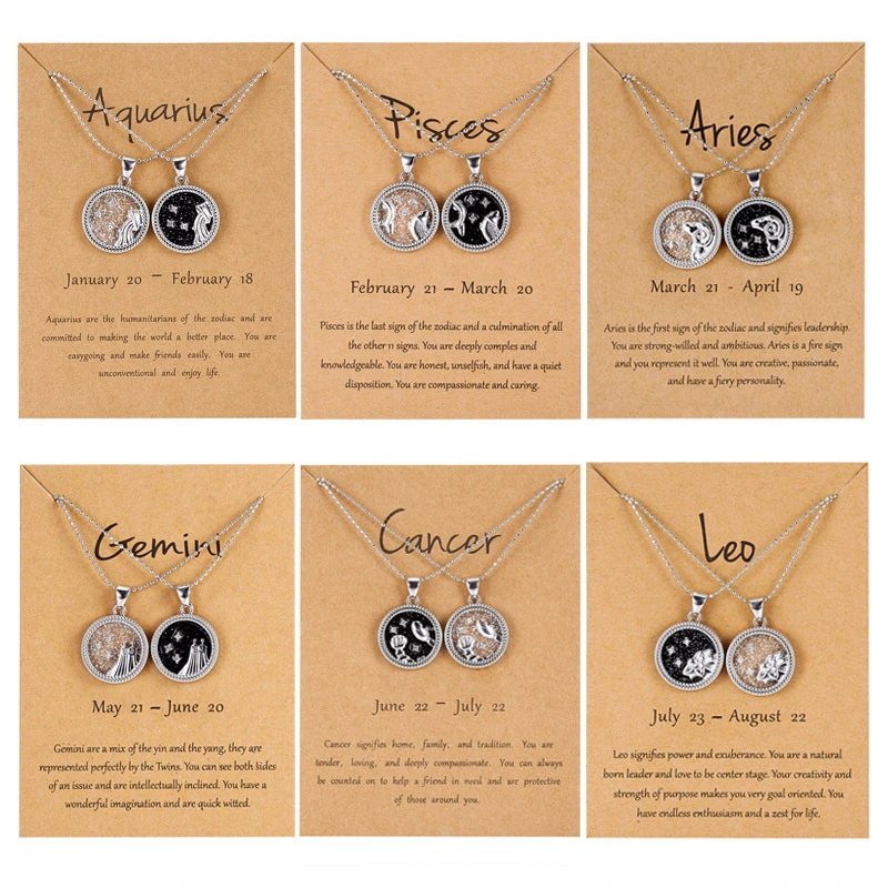 Sweater Chain Long Day And Night Couple Necklace