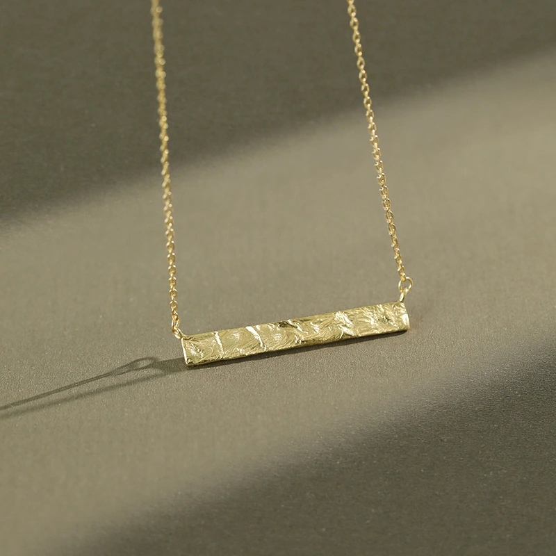 Tinfoil Geometric Square Necklace