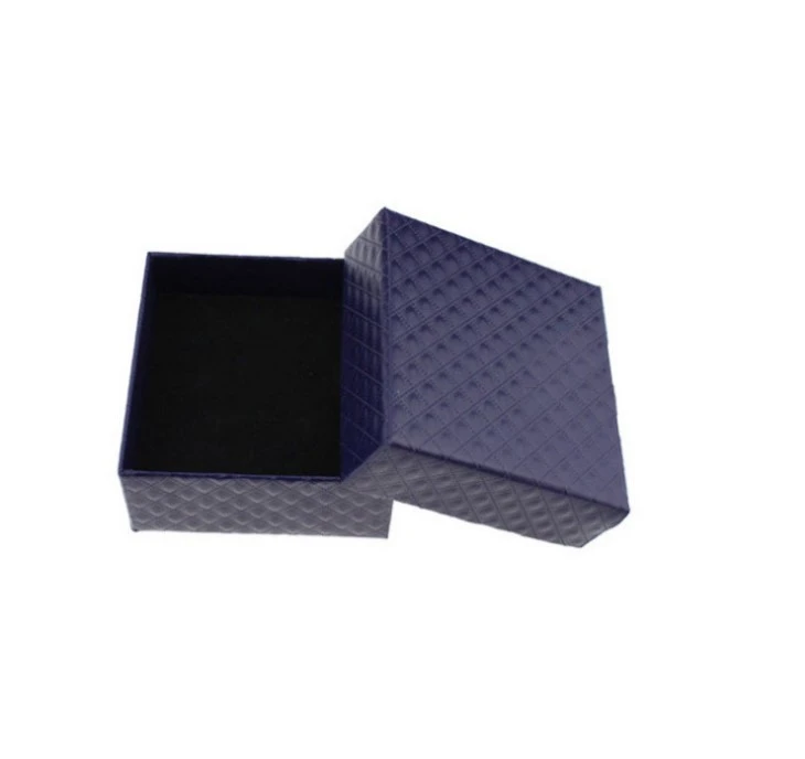 Factory Direct High-end All Black Four-color LOGO-free Jewelry Box Earrings Ring Box Square Packaging Box