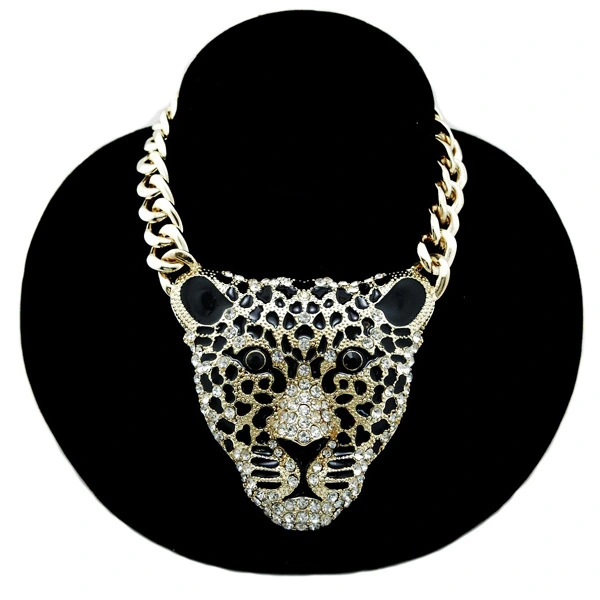 Sweater Accessories Sweater Chain Leopard Head Long Knitted Necklace