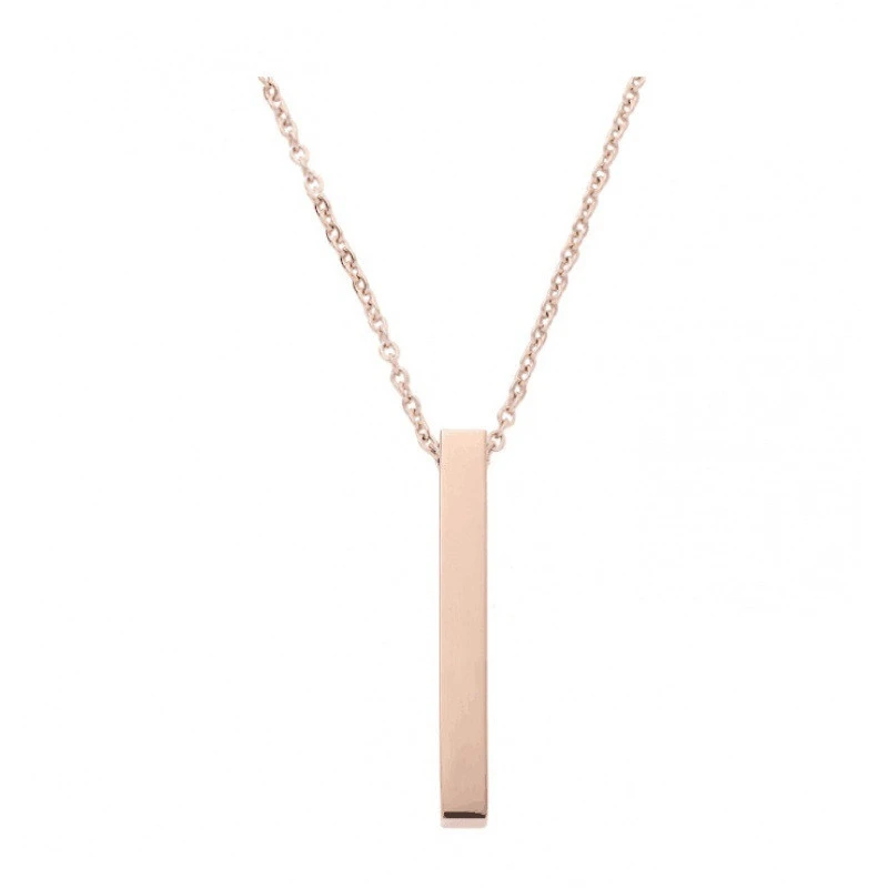 Long Lettering Square Three-dimensional Stick Necklace