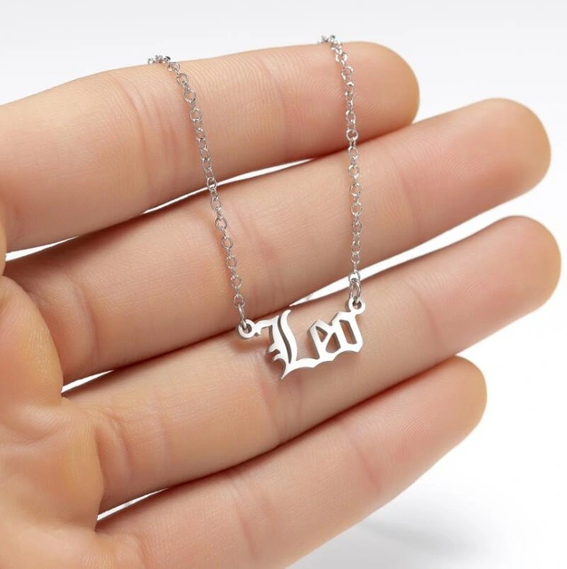 Twelve Constellation Necklace Retro English Letters Constellation Clavicle Necklace Pendant