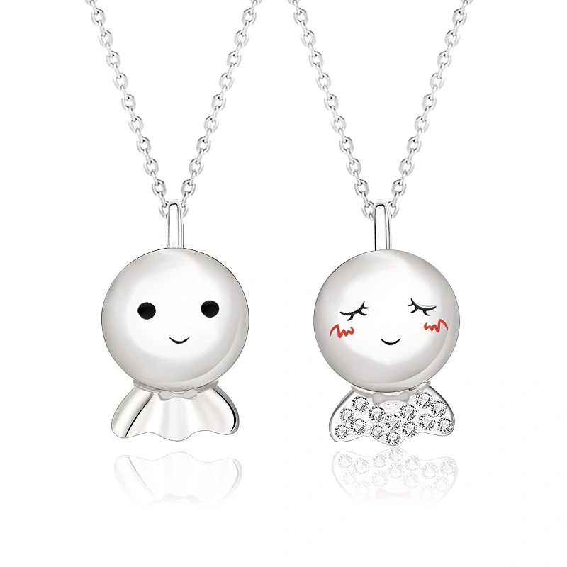 Sunny Doll Couple Necklace Sterling Silver Jewelry