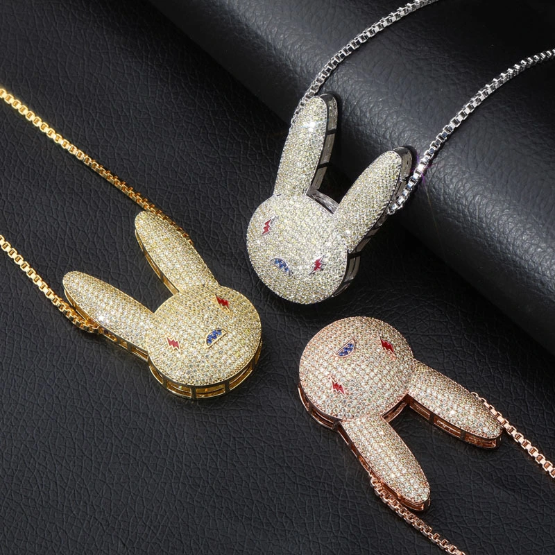 Full Zircon Rabbit Necklace