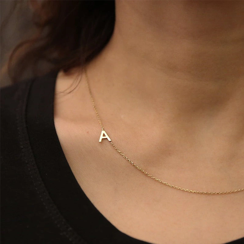 Necklace Stainless Steel Oblique Chain European And American Clavicle Chain