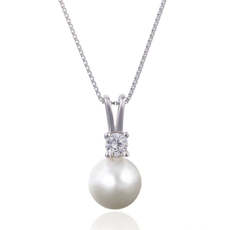 Pendant Accessories Sterling Silver Pearl Necklace Female Zircon Clavicle Chain