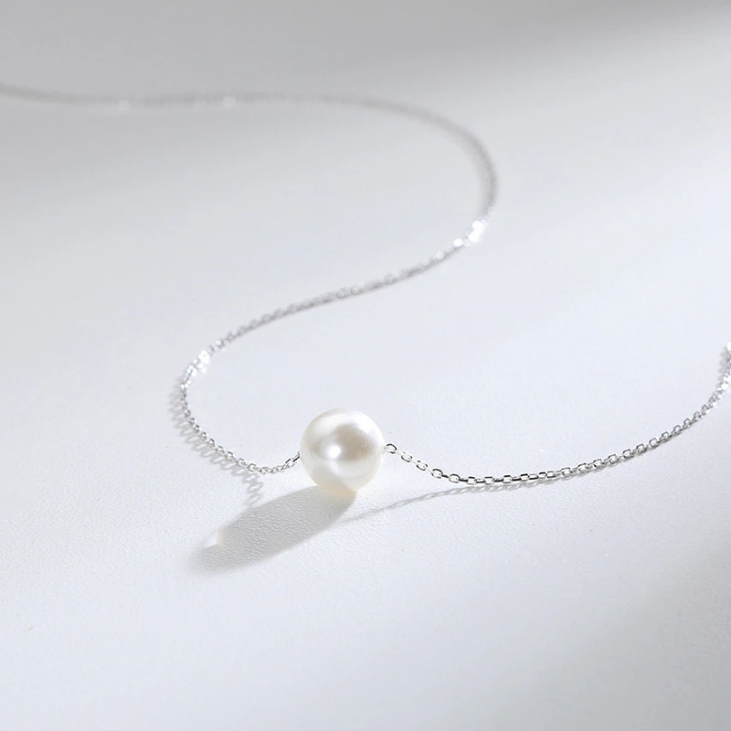 Sterling Silver Pearl Necklace Clavicle Chain Niche Design Universal Chain